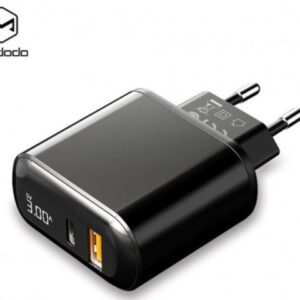شارژر دیواری تایپ سی و یو اس بی فست شارژ 20 وات مک‌دودو Mcdodo CH-717 USB-C/USB-A LED Adapter