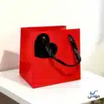 بگ کادویی سایز کوچک طرح آویز قلبی قرمز