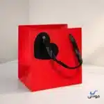 بگ کادویی سایز کوچک طرح آویز قلبی قرمز - Image 2