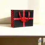 بگ کادویی سایز متوسط طرح پاپیونی مشکی - Image 2