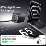 شارژر دیواری تایپ سی 65 وات با کابل شارژ تایپ سی یوسامز CC266 PD65W