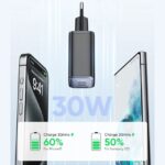 شارژر دیواری تایپ سی و یو اس بی فست شارژ 30 وات مک دودو CH-218
