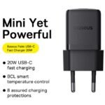 شارژر دیواری تایپ‌سی 20 وات بیسوس CCZC20CE
