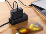 شارژر دیواری سوپر فست شارژ تایپ سی و یو اس بی 100 وات همراه با کابل بیسوس Baseus GaN5 Pro CCGP090201