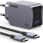 شارژر دیواری USB و تایپ‌سی 65 وات یوگرین Ugreen X755 25871 با کابل تایپ‌سی به تایپ‌سی 5 آمپر