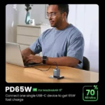 شارژر دیواری USB و تایپ‌سی 65 وات یوگرین Ugreen X755 25871 با کابل تایپ‌سی به تایپ‌سی 5 آمپر