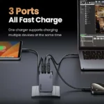 شارژر دیواری USB و تایپ‌سی 65 وات یوگرین Ugreen X755 25871 با کابل تایپ‌سی به تایپ‌سی 5 آمپر