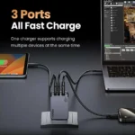 شارژر دیواری USB و تایپ‌سی 65 وات یوگرین Ugreen X755 25871 با کابل تایپ‌سی به تایپ‌سی 5 آمپر