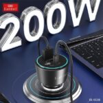 شارژر فندکی فست شارژ ماشین 100 وات Type-C و USB ارلدام ES-CC35