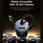 شارژر فندکی فست شارژ ماشین تایپ‌سی 30 وات بیسوس Baseus VCHXX-C C C00035001121-00 با کابل فنری متصل تایپ‌سی