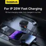 شارژر فندکی فست شارژ ماشین USB و تایپ‌سی 60 وات بیسوس CCTXP-UC C00057800111-00
