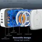 شارژر وایرلس رومیزی 5 پورت 140 وات الدنیو Q4010