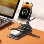 هولدر شارژر وایرلس 15 وات آیفون، ایرپاد، اپل واچ تاشو لِوِلو LV31WSS