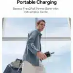 پاور بانک فست شارژ تایپ سی 30 وات 10000 با کابل تایپ سی بیسوس P100709
