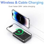 پاور بانک وایرلس مگنتی 20 وات 5000 بیسوس Baseus P10064100122 PPCXZ05