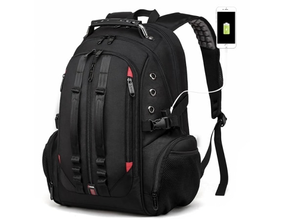 کوله پشتی مسافرتی ضد آب لپ تاپ 17 اینچ با دو درگاه یو اس بی و آی یو ایکس بنج Bange BG-1901
