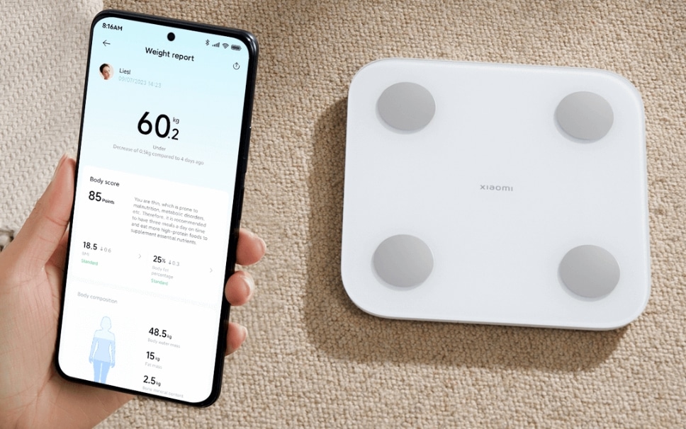 ترازوی هوشمند شیائومی Body Composition Scale S400 4 اتصال به برنامه هوشمند Xiaomi Home