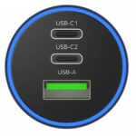 شارژر فندکی فست شارژ ماشین تایپ سی 100 وات مومکس UC17