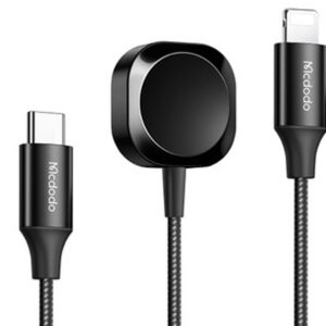 کابل شارژ لایتنینگ 18 وات و شارژر بی سیم اپل واچ مک دودو Mcdodo 2 In 1 Wireless Charger Apple Watch & Phone CH-2980