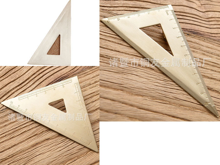 گونیا برنجی 5 سانتی متری و 10 سانتی متری دانشجویی drawing copper ruler brass ruler student stationery گونیا برنجی 5 سانتی متری و 10 سانتی متری دانشجویی drawing copper ruler brass ruler student stationery - Image 1