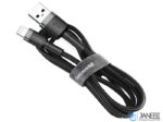 کابل شارژ سریع و انتقال داده لایتنینگ بیسوس Baseus Cafule Lightning Cable 1m 2.4A CALKLF-BG1 - Image 2