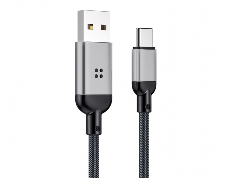 کابل تایپ سی رقص نور راک Rock R6 Type-C Cable 1M RCB0761 کابل تایپ سی رقص نور راک Rock R6 Type-C Cable 1M RCB0761 - Image 1