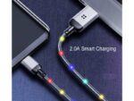 کابل تایپ سی رقص نور راک Rock R6 Type-C Cable 1M RCB0761 - Image 4