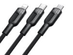 کابل فست‌شارژ و انتقال دیتا 65 واتی سه‌سر مک دودو Mcdodo CA-0930 Lightning+Micro+Type-C 3-in-1 Fast Charging Data Cable - Image 2