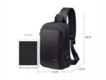 کیف کراس بادی مردانه بنج اصل Bange BG-77112 ضد آب USB دار - Image 2