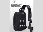 کیف کراس بادی مردانه بنج اصل Bange BG-77112 ضد آب USB دار - Image 11