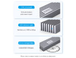 باکس اس اس دی m2 اوریکو ORICO FV35C3-G2 USB3.2 Gen2 Type-C M.2 NVMe/NGFF(SATA) SSD Enclosure - تصویر 5
