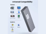 باکس اس اس دی m2 اوریکو ORICO FV35C3-G2 USB3.2 Gen2 Type-C M.2 NVMe/NGFF(SATA) SSD Enclosure - تصویر 9