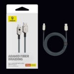 کابل سوپر فست شارژ یو اس بی به تایپ سی 100 وات 1 متری بیسوس P10355801111-00 CB000050 - Image 6