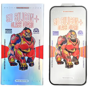 گلس ایربگ دار آیفون 15 پرومکس 5 بعدی موکوسون 5D Silicon Plus