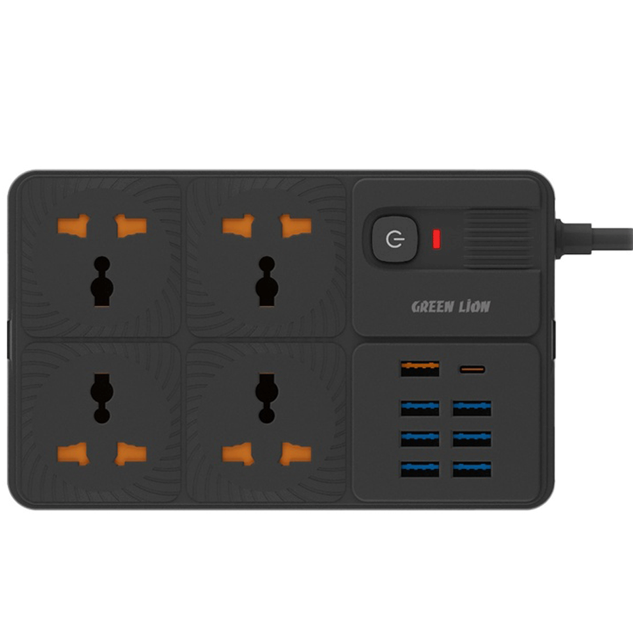 چند راهی برق 4 سوکت، 7 یو اس بی و 1 تایپ سی 3250 وات گرین لاین GNPS7UPDUKBK چند راهی برق 4 سوکت، 7 یو اس بی و 1 تایپ سی 3250 وات گرین لاین GNPS7UPDUKBK - Image 1