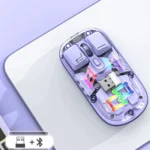 موس بی‌سیم دو حالته قابل شارژ با طراحی شفاف کوتسی OF-026 - تصویر 10