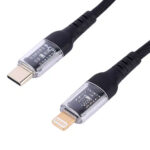 کابل شارژ و انتقال داده تایپ‌سی به لایتینگ 20 وات 1 متری پرووان PCC114 - Image 2