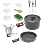 ظروف و گاز کمپینگ گرین لاین Green Lion مدل GN10N1COOKBK ده تکه - Image 3