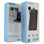 چند راهی برق 8 سوکت 2990 وات، دو USB و دو تایپ‌سی پاورولوژی PWCUQC047BK - Image 6