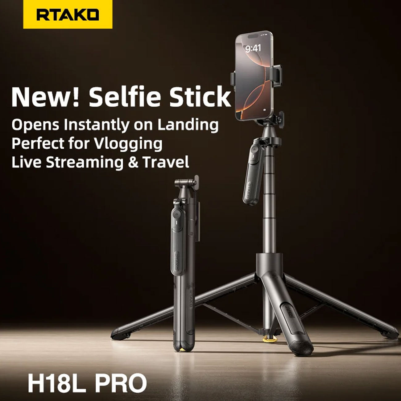 مونوپاد سه پایه دار آرتاکو RTAKO مدل H18L PRO شاتردار با ریموت مونوپاد سه پایه دار آرتاکو RTAKO مدل H18L PRO شاتردار با ریموت - Image 1
