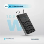 چند راهی برق پاورولوژی مدل PWCUQC030 با 6 سوکت، 5 پورت و کابل شارژ - Image 6