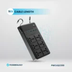 چند راهی برق پاورولوژی مدل PWCUQC030 با 6 سوکت، 5 پورت و کابل شارژ - Image 5