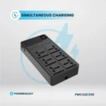 چند راهی برق پاورولوژی مدل PWCUQC030 با 6 سوکت، 5 پورت و کابل شارژ - Image 2