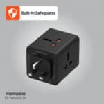 چند راهی برق دیواری پورودو Porodo مدل PD-FWCH040 با 4 سوکت و 3 پورت - Image 3