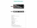 هاب 10 پورت تایپ سی کوتسی Coteci 10 in1 Multifunctional Docking Station 16013 - Image 4