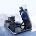 شارژر بی‌سیم 15 وات گوشی، ایرپاد و اپل‌واچ همراه اسپیکر و چراغ خواب گرین لاین GN6IN1MFWCBK GL-WC10 - Image 9