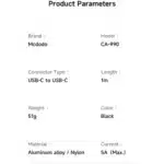 کابل تایپ سی 240 وات مک دودو Mcdodo مدل CA-990 بدنه مگنتی 1 متر - Image 9