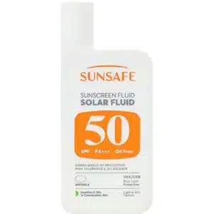 ضد آفتاب فلوئید سان سیف مدل SPF50 مناسب پوست چرب و مختلط 55 میلی‌لیتر