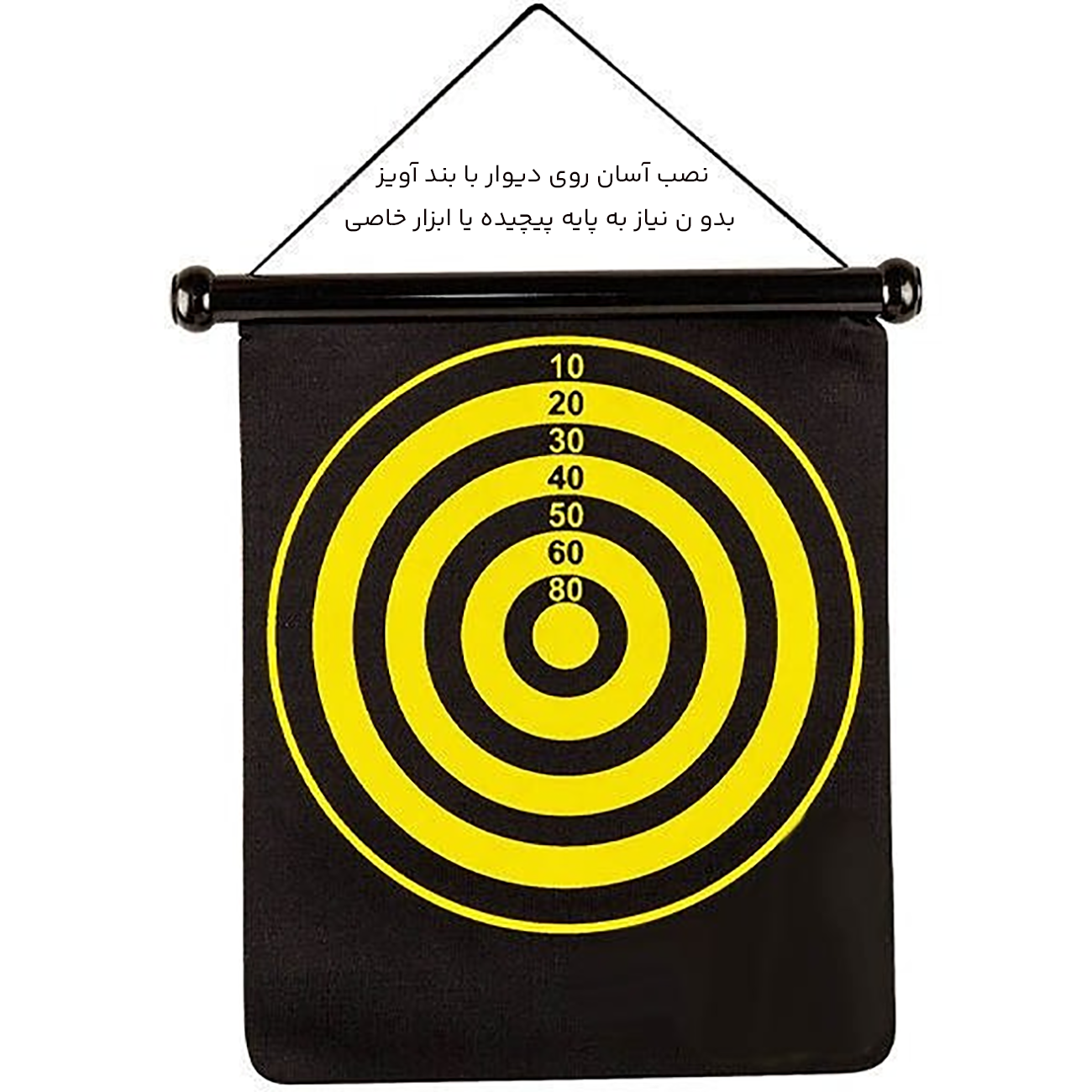 دارت مگنتی حرفه ای MAGNETIC DARTBOARD دو طرفه با 6 تیر مغناطیسی 2 نصب آسان دارت مگنتی