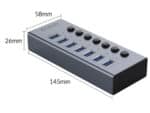 هاب 7 پورت یو اس بی فلزی اوریکو ORICO BT2U3-7AB Multi-port Hub - Image 10